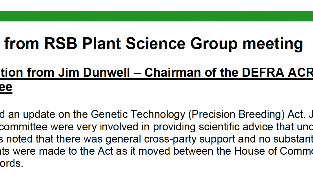 RSB gene editing discussion